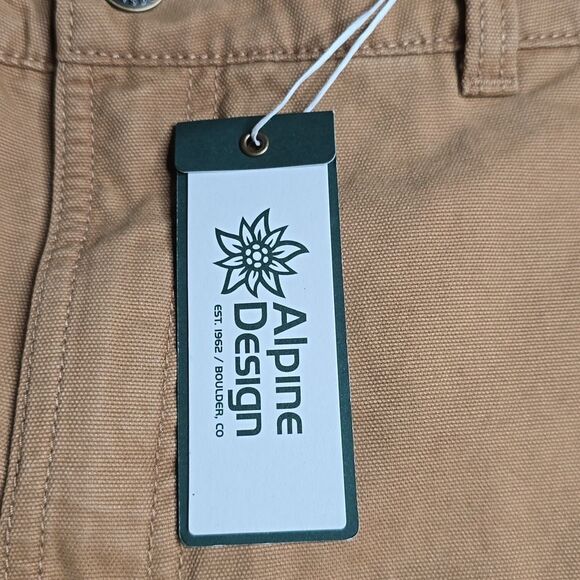 1331 NWT Alpine Design Men's Utility Pant Brown Khaki 42x32 - Picture 5 of 8